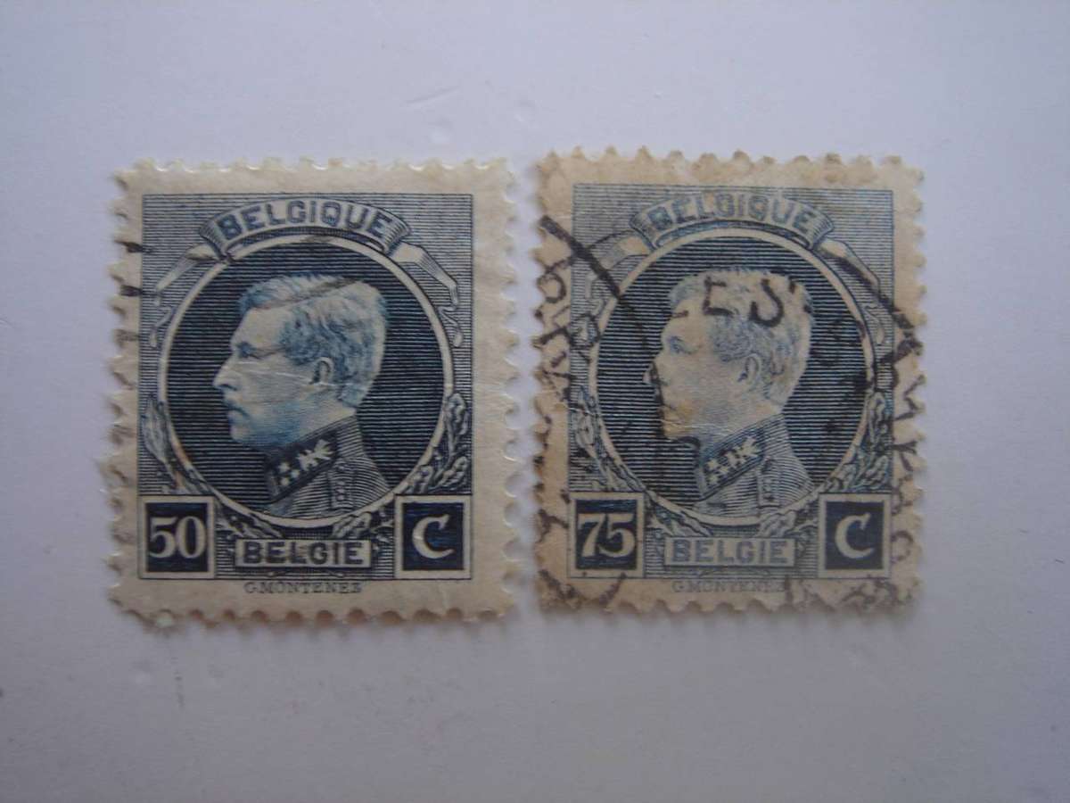 1921 Belgium - Albert I - SG313,315 used, stamped