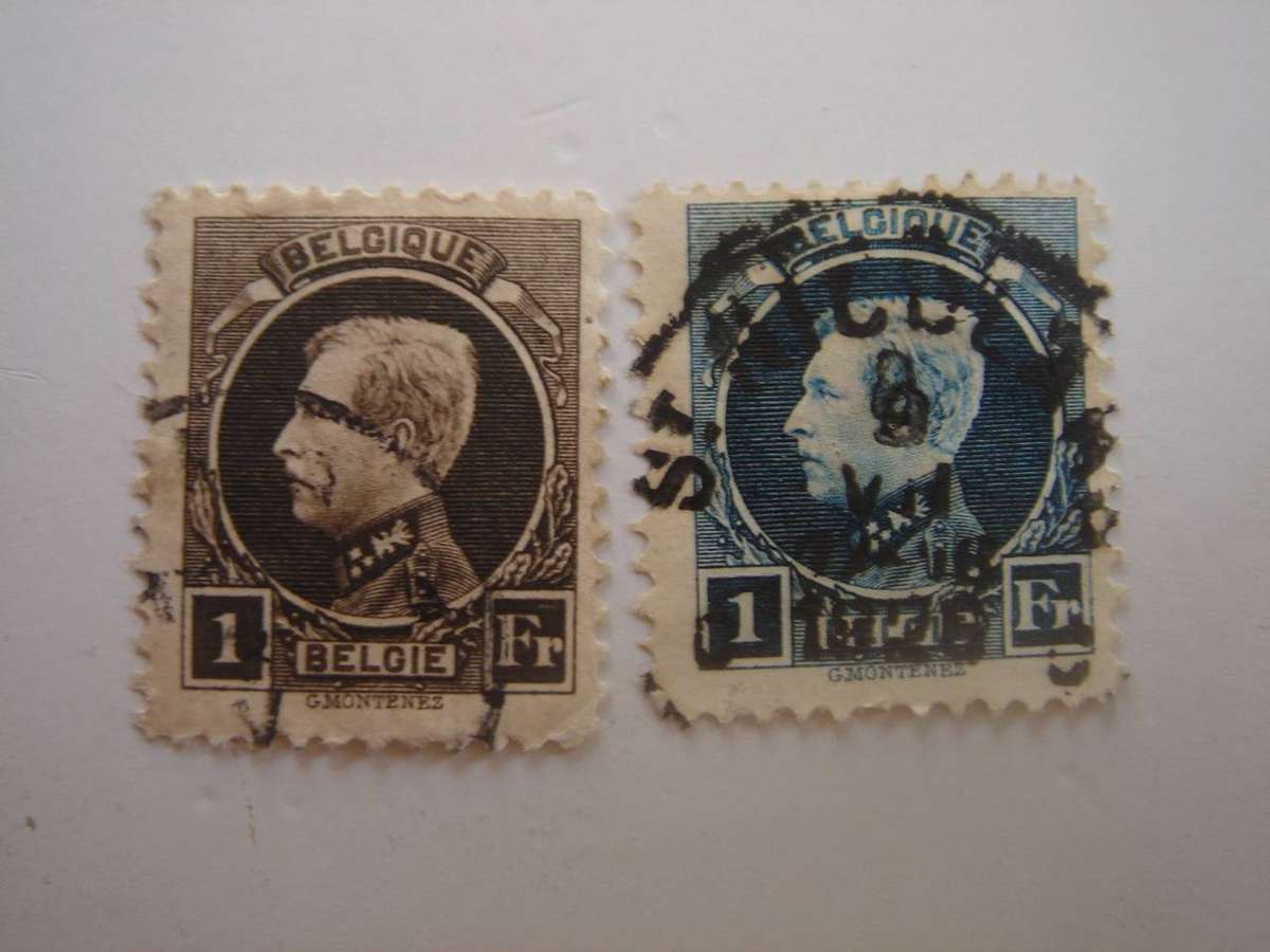 1921 Belgium - Albert I - SG316-317 used, stamped