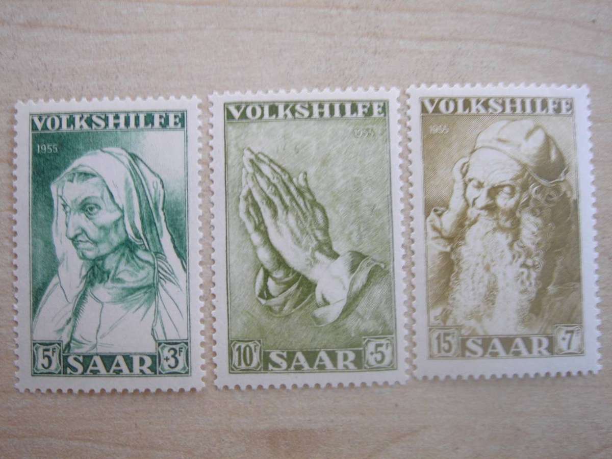 1955 Saarland MiNr 365-367 MNH