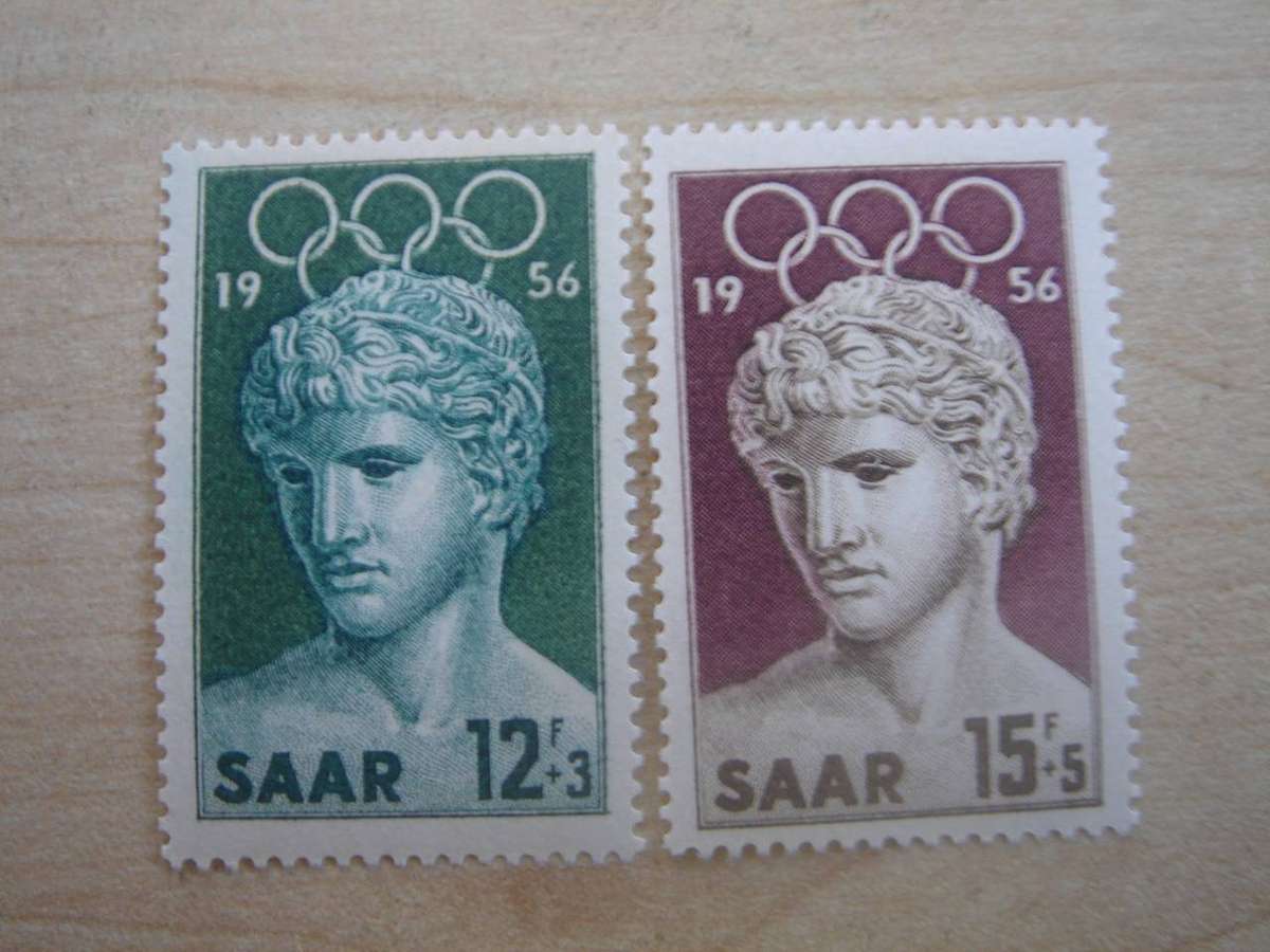1956 Saarland MiNr 371-372 MNH