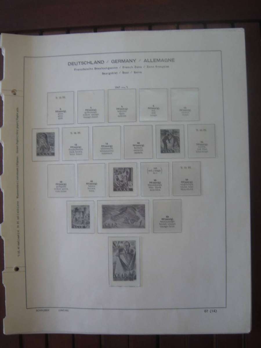 1947-1960 Saar/Saarland SCHAUBEK Album Pages (22)