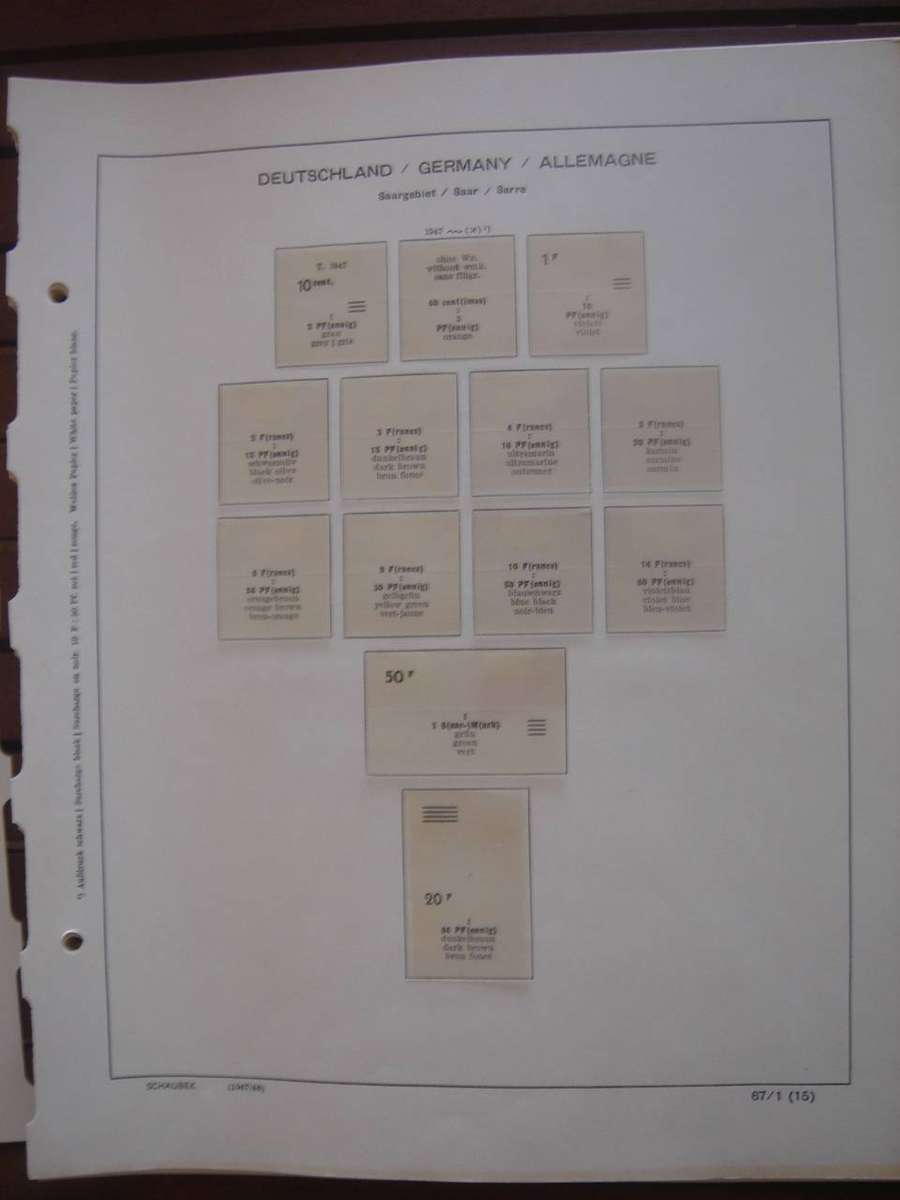 1947-1960 Saar/Saarland SCHAUBEK Album Pages (22)