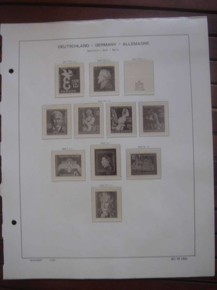 1947-1960 Saar/Saarland SCHAUBEK Album Pages (22)