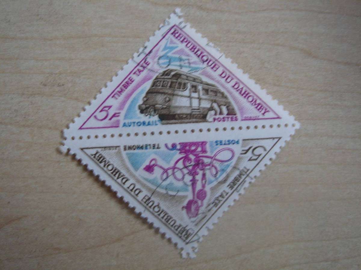 1967 Dahomey - Postage Due Stamps SG D312-313 stamped