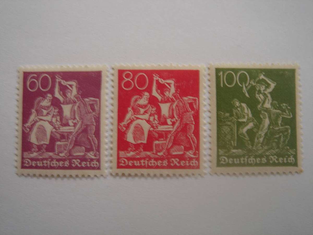 1921 Deutsches Reich MiNr 166-168 MNH