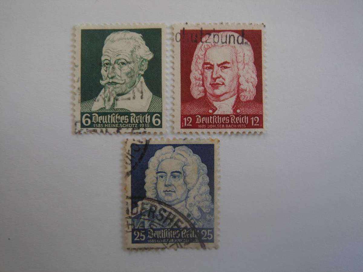 1935 Deutsches Reich MiNr 573-575 used, stamped