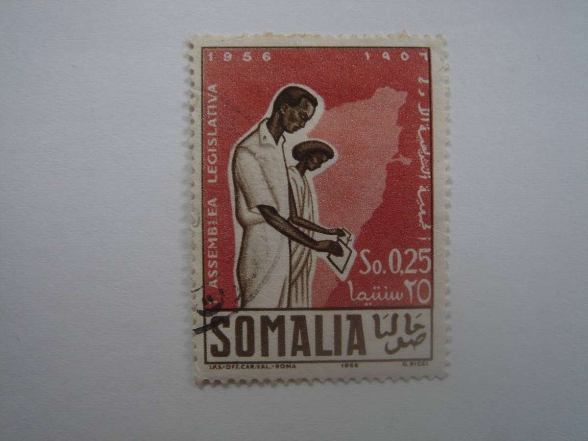 1956 Somalia - Voters & Map SG303 used, stamped