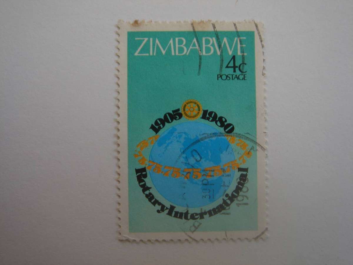 1980 Zimbabwe - Rotary Anniversary 4 c used, stamped