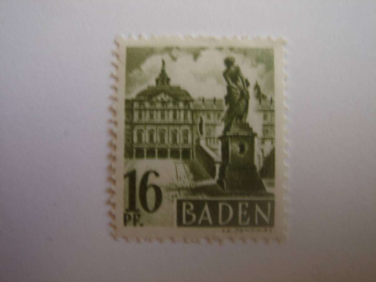 1947 FBZ - Baden MiNr 6 y v V mint, hinged