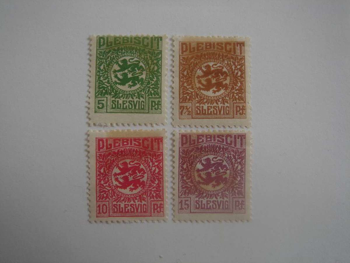 1920 Abstimmungsgebiet Schleswig MiNr 2-5 mint, hinged