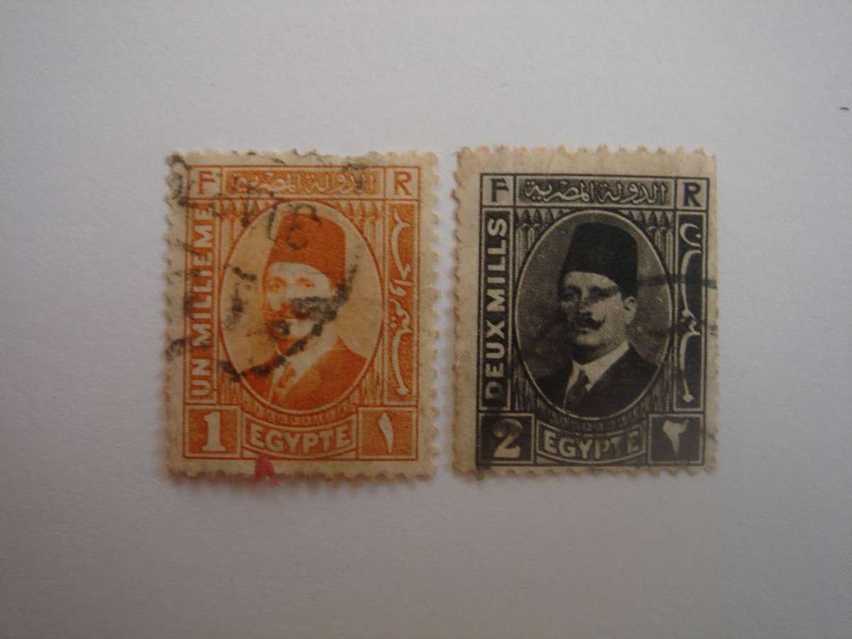 1927 Egypt - King Fuad I - SG148-149 used, stamped