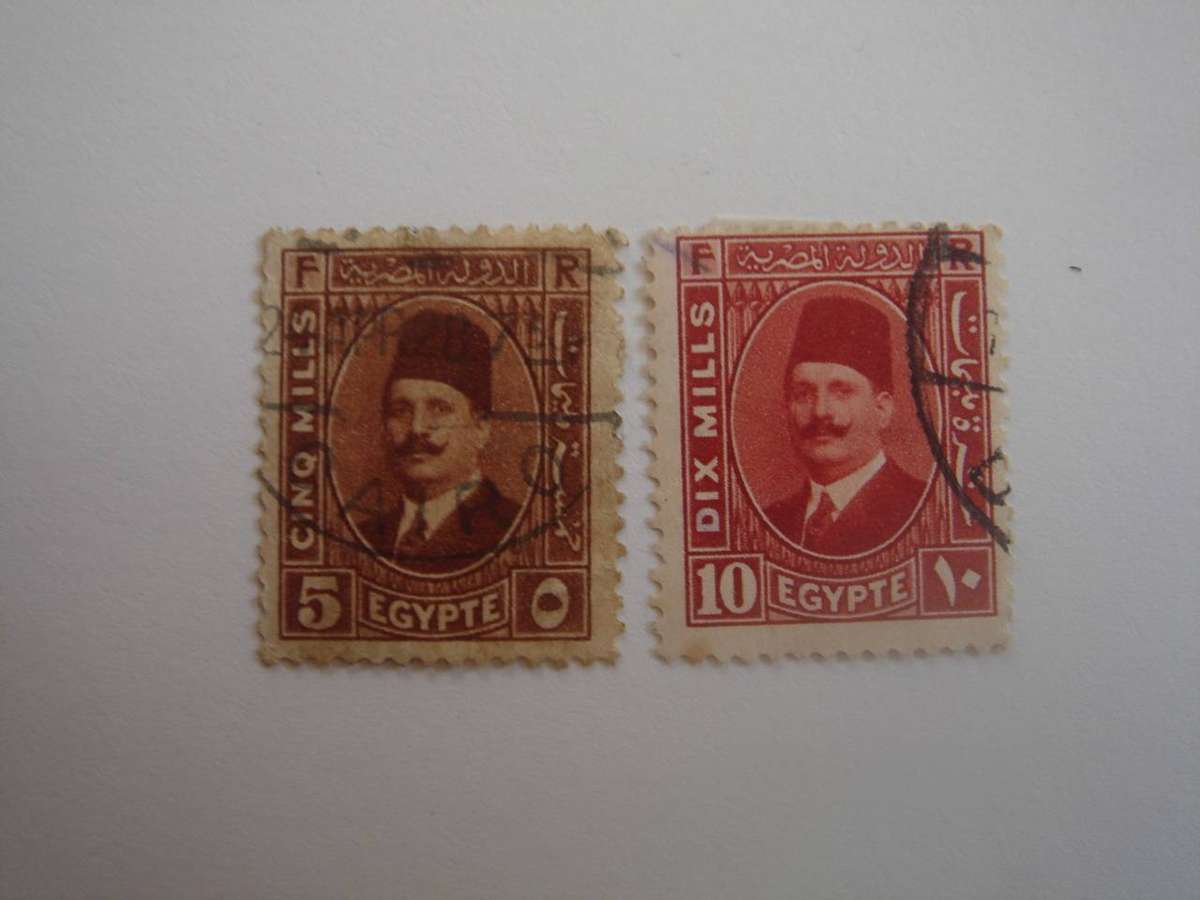 1927 Egypt - King Fuad I - SG156-157a used, stamped