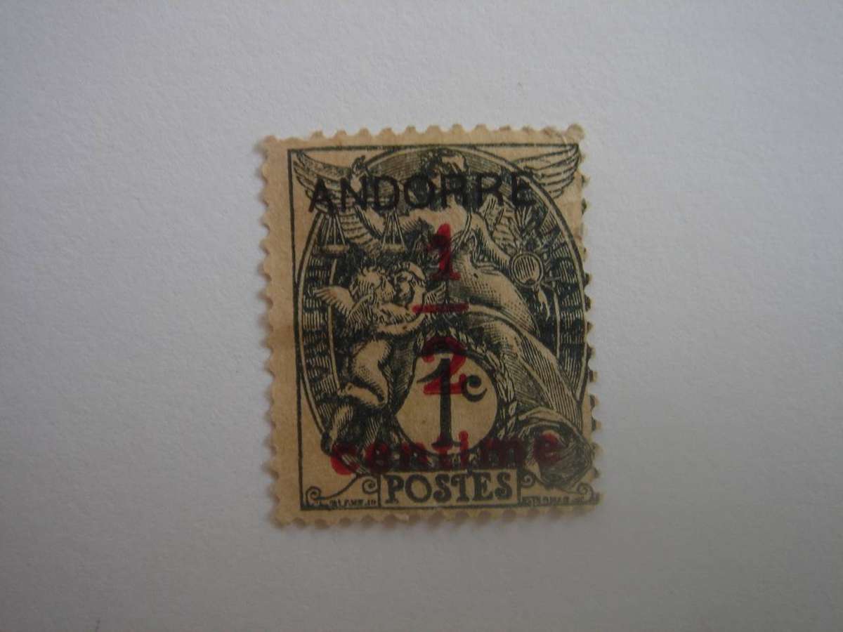 1931 Andorra - optd SG F 1 used, not stamped