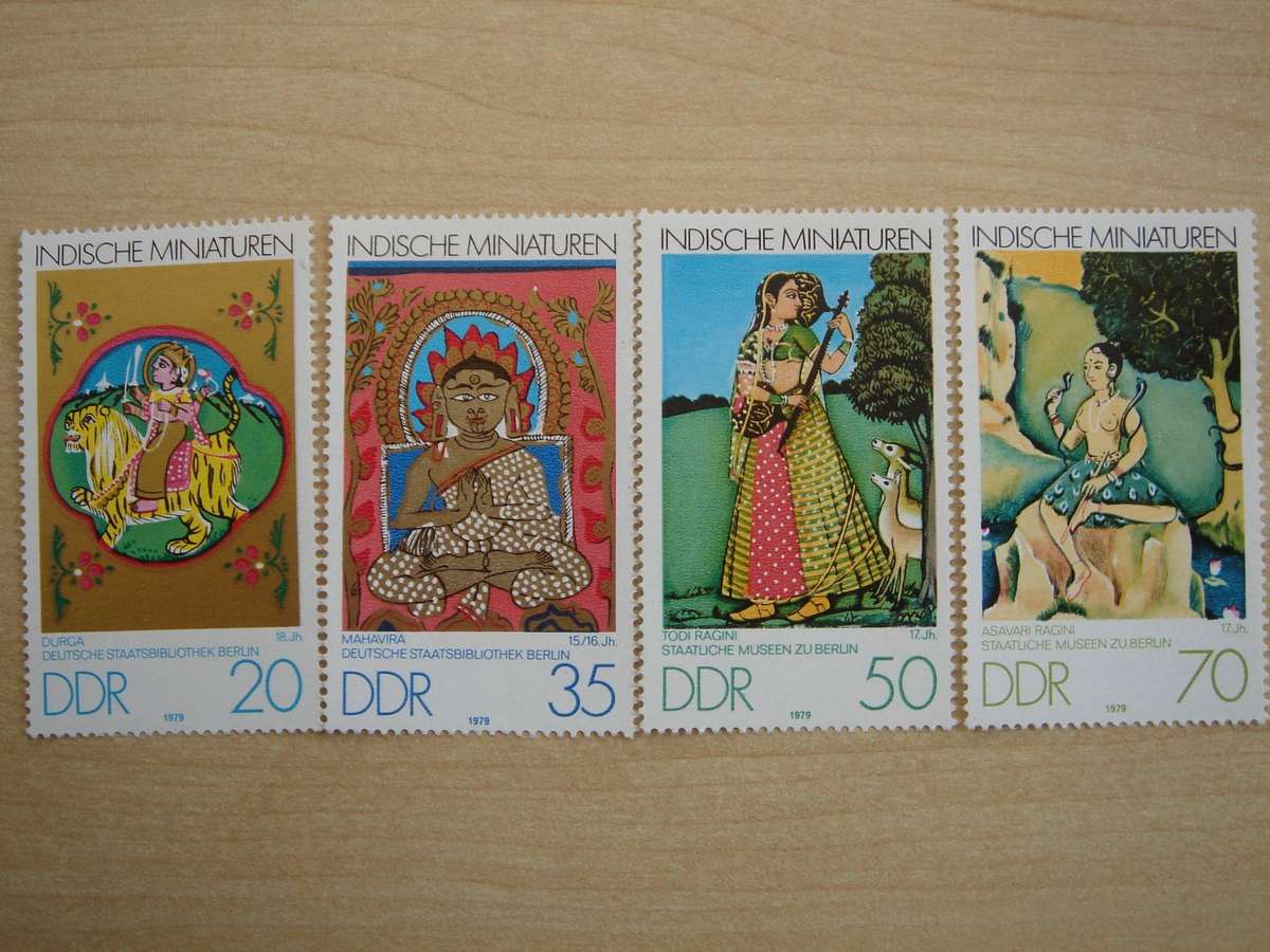 1979 DDR Indian Miniatures MiNr 2388-2393 MNH