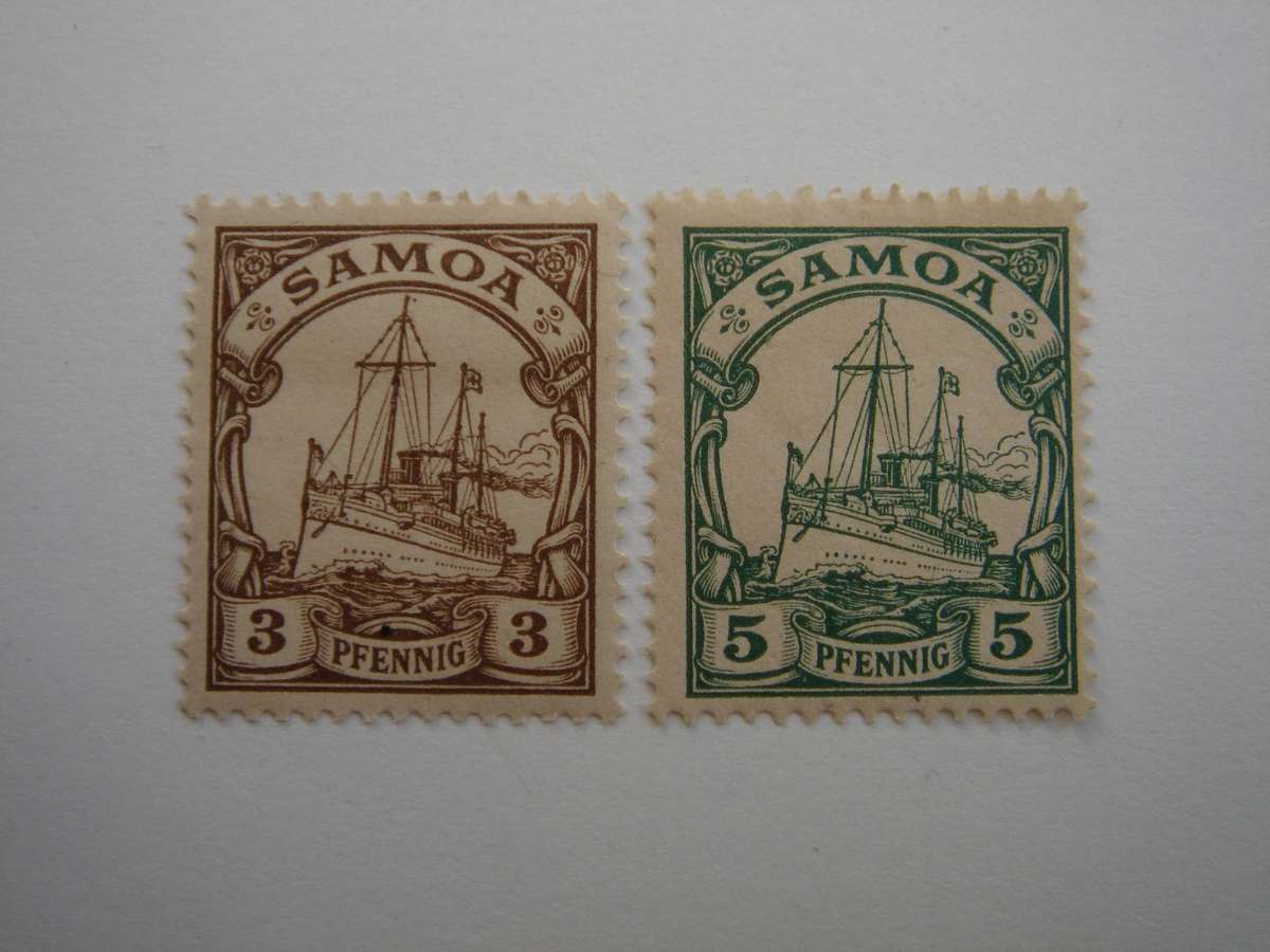 1900 Deutsche Kolonien - Samoa MiNr 7-8 mint, hinged