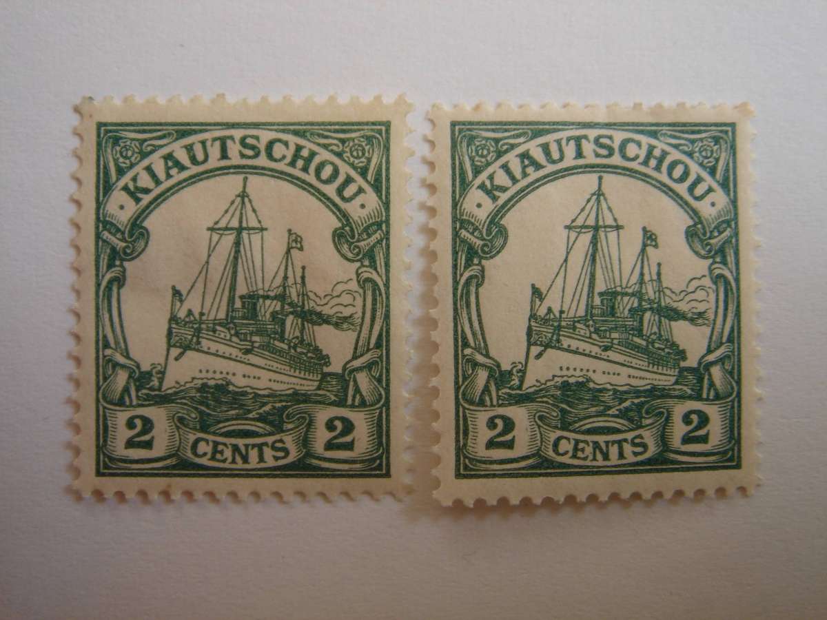 1905 Deutsche Kolonien - Kiautschou MiNr 29 a + b mint, hinged
