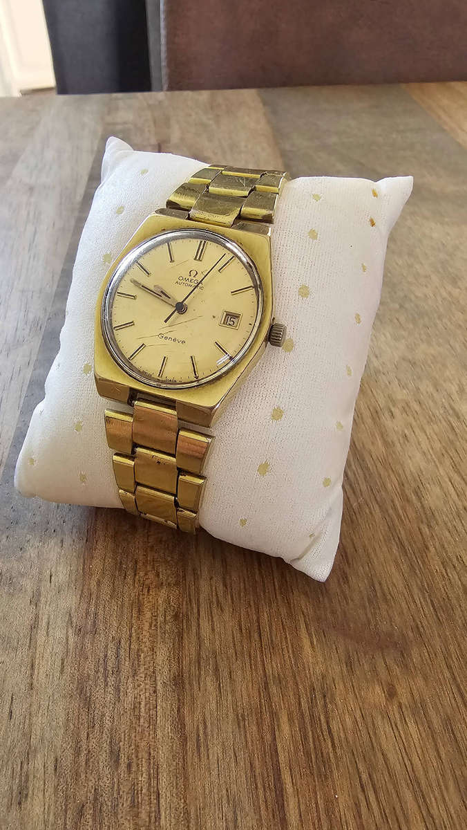 OMEGA GENEVE Men Gold Dial Auto calendar 1972 Cal. 1481 Ref. 166.099