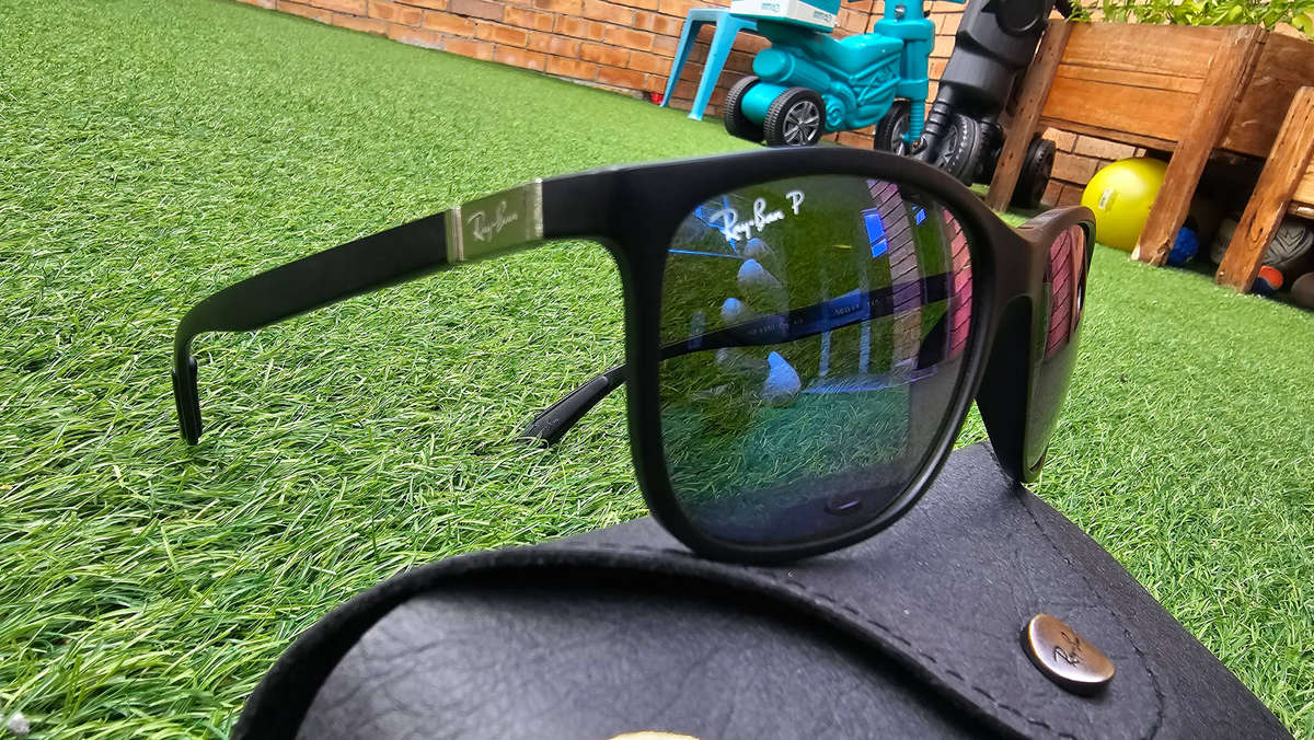 Ray-Ban RB4330CH Chromance square sunglasses with polarized lenses