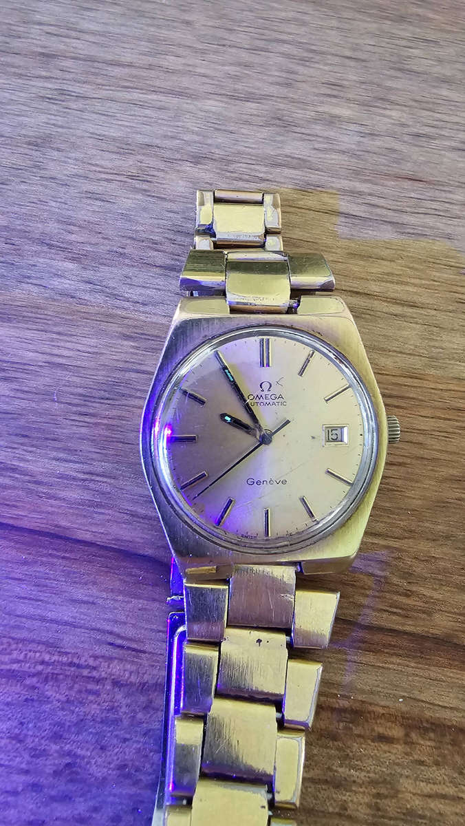 OMEGA GENEVE Men Gold Dial Auto calendar 1972 Cal. 1481 Ref. 166.099