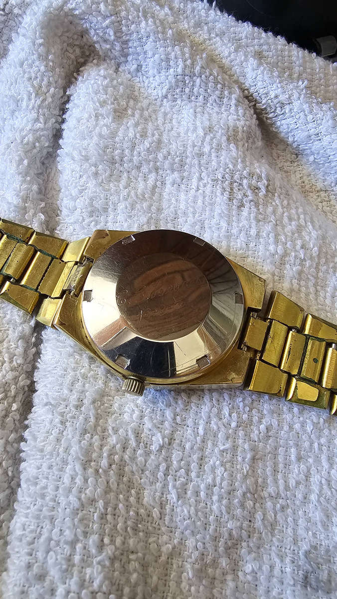 OMEGA GENEVE Men Gold Dial Auto calendar 1972 Cal. 1481 Ref. 166.099