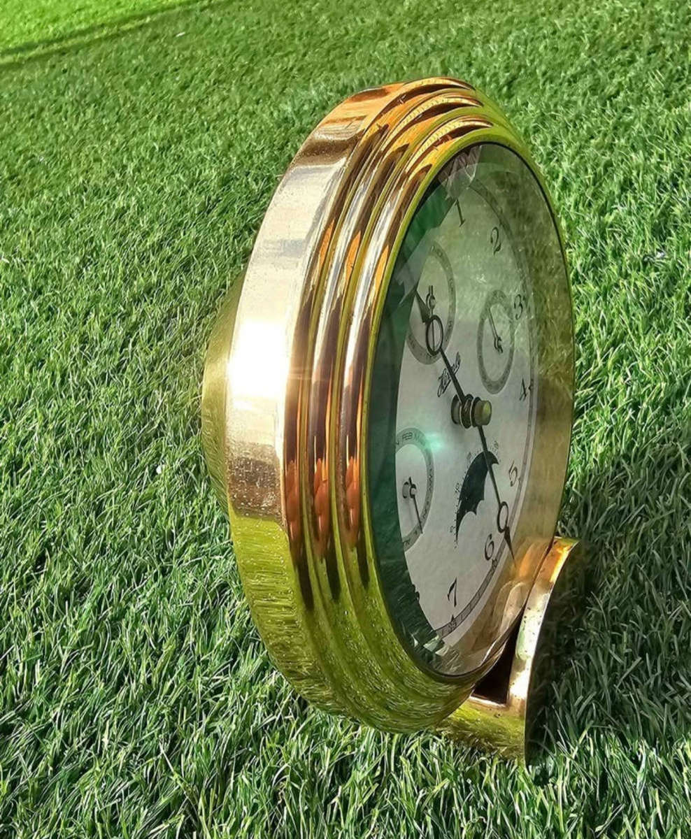 Brass Hermle Table Clock 22641-002100