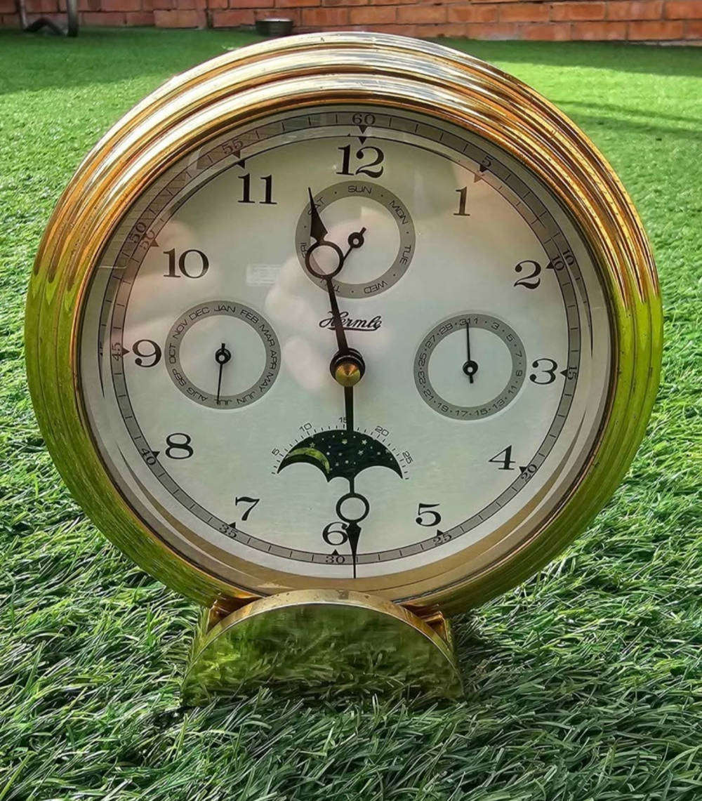 Brass Hermle Table Clock 22641-002100