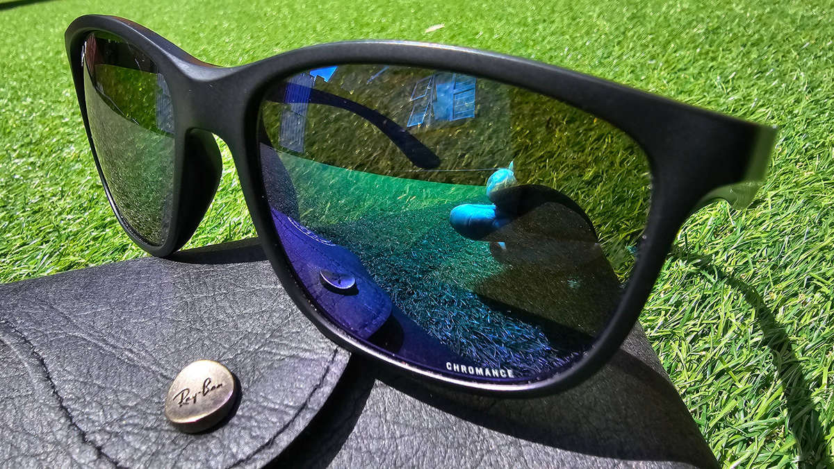 Ray-Ban RB4330CH Chromance square sunglasses with polarized lenses