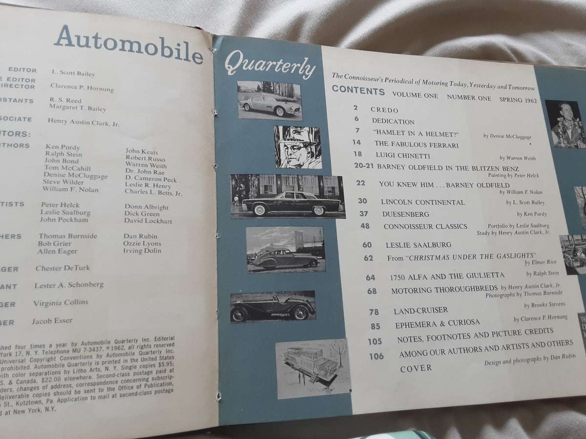 Automobile Quarterly 15 volumes from 1962 to 1970