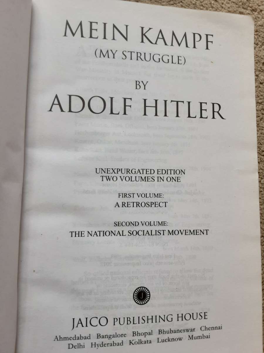 Mein Kampf, Unexpurgated Edition contains 2 volumes by Adolf Hitler