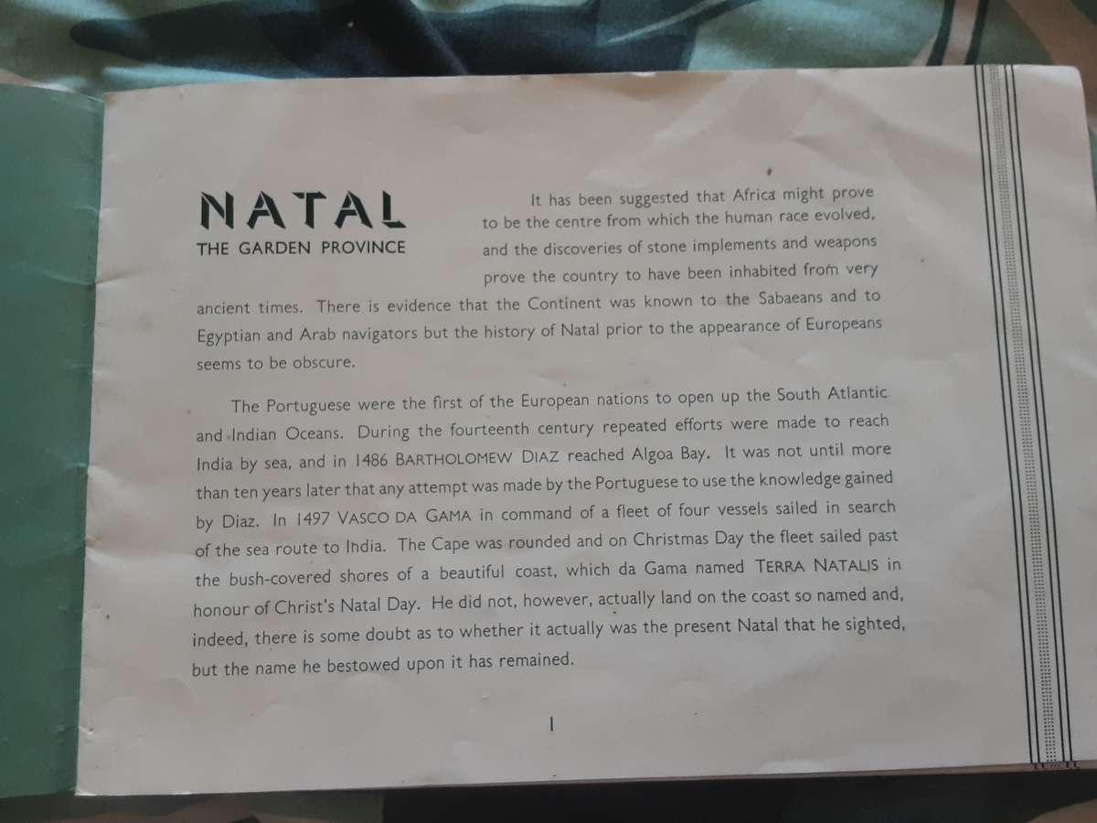 2 Items Durban Euphameria, City of Sunshine Durban Chuckle Map 1953 & Durban Shaw Savill brochure