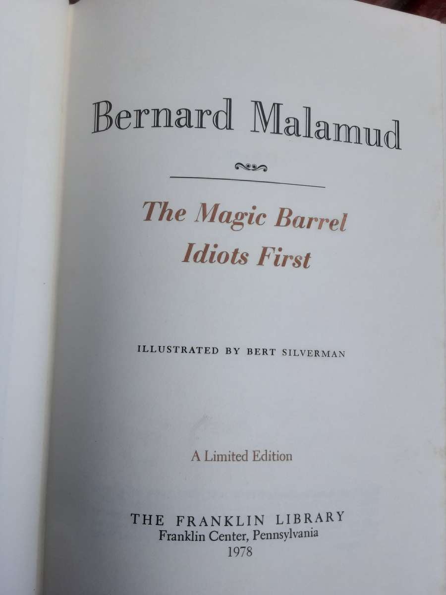 Bernard Malamud Limited Edition Franklin Library The Magic Barrel & Idiots First
