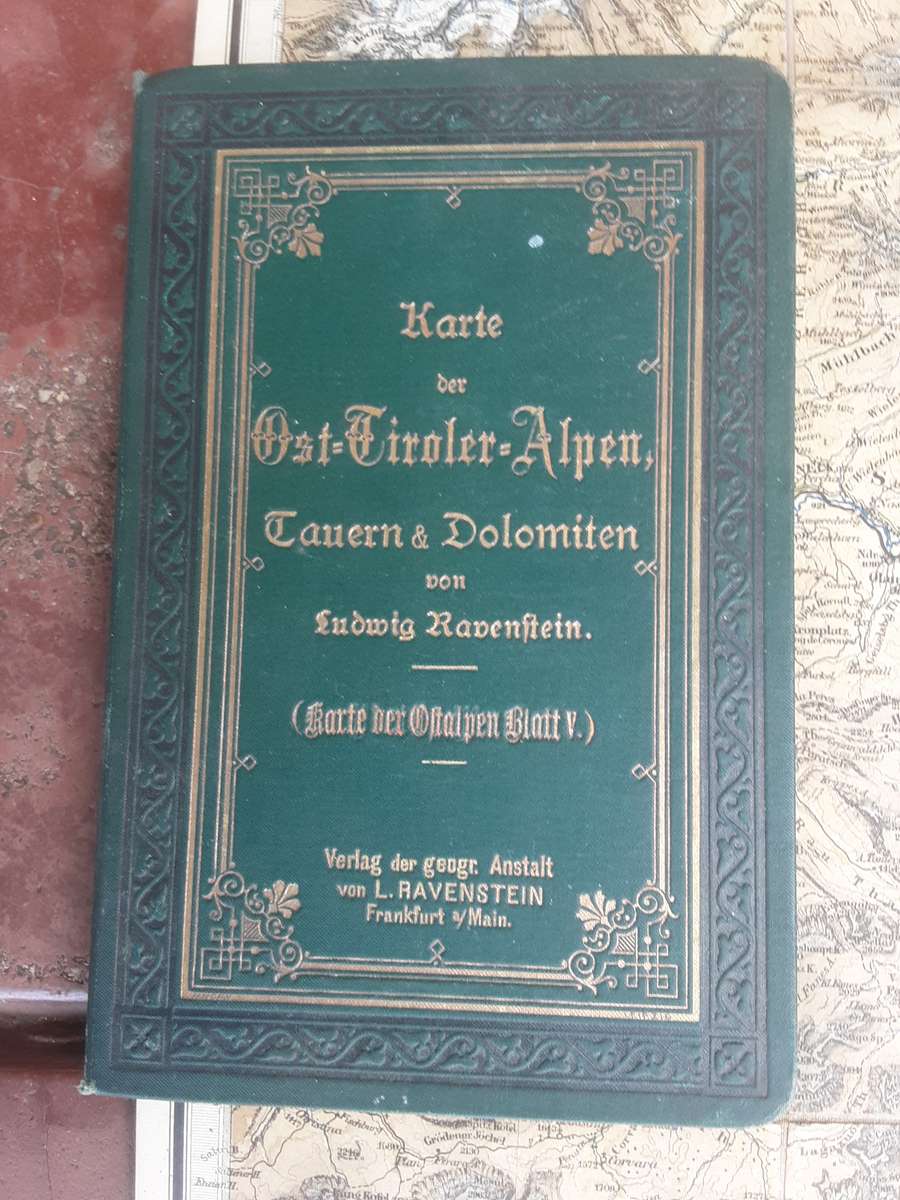 Karte der Ost Tiroler Alpen Tauern Dolomiten von Ludwig Ravenstein 1888