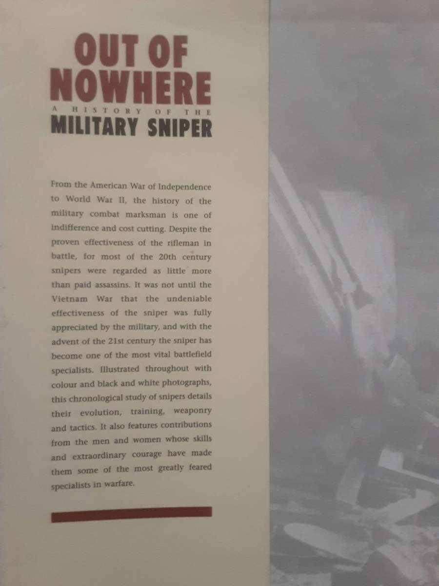 Out of Nowhere A History of the Military Sniper by Martin Pegler