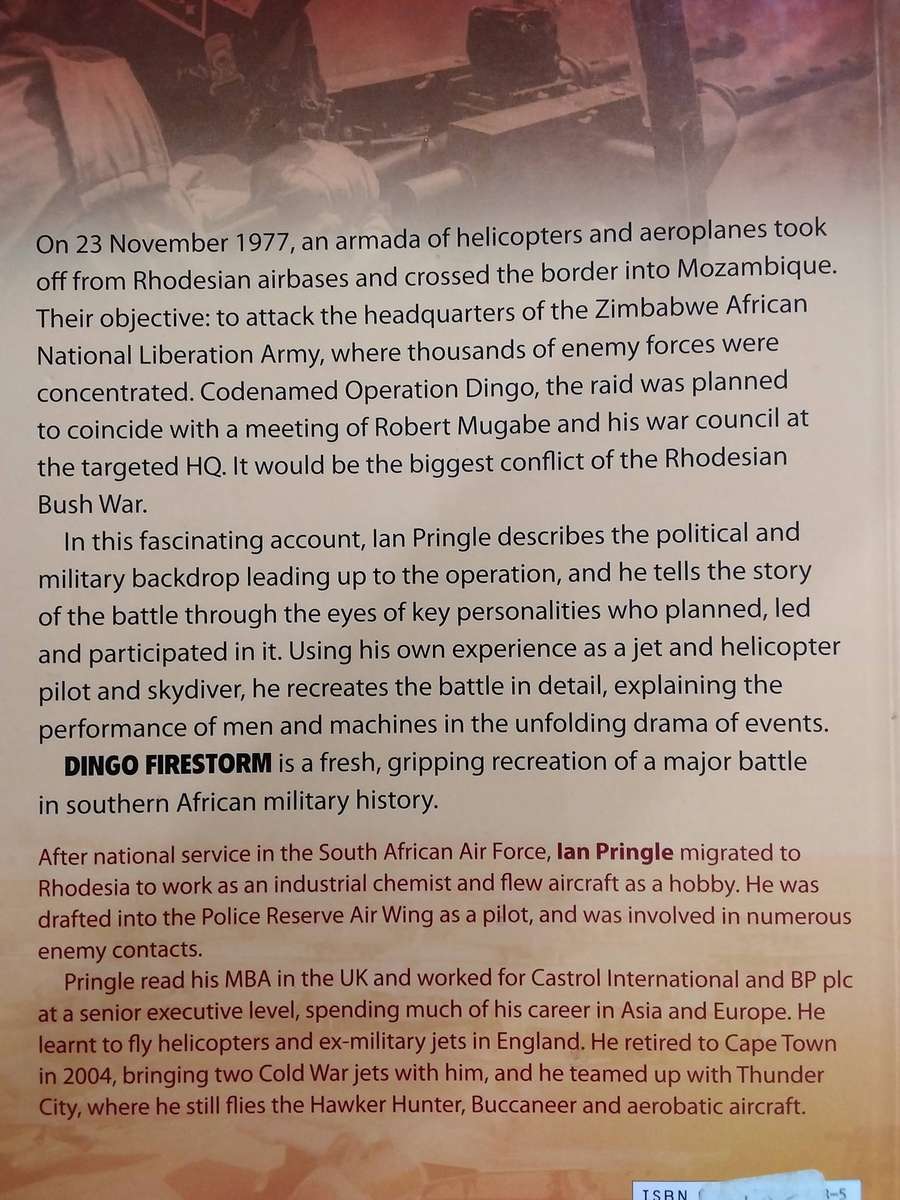 Dingo Firestorm The Greatest Battle of the Rhodesian Bush War by Ian Pringle