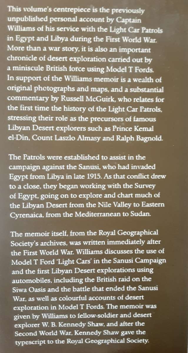 Light Car Patrols 1916-19 War & Exploration in Egypt & Libya with the Model T Ford by Claud Williams