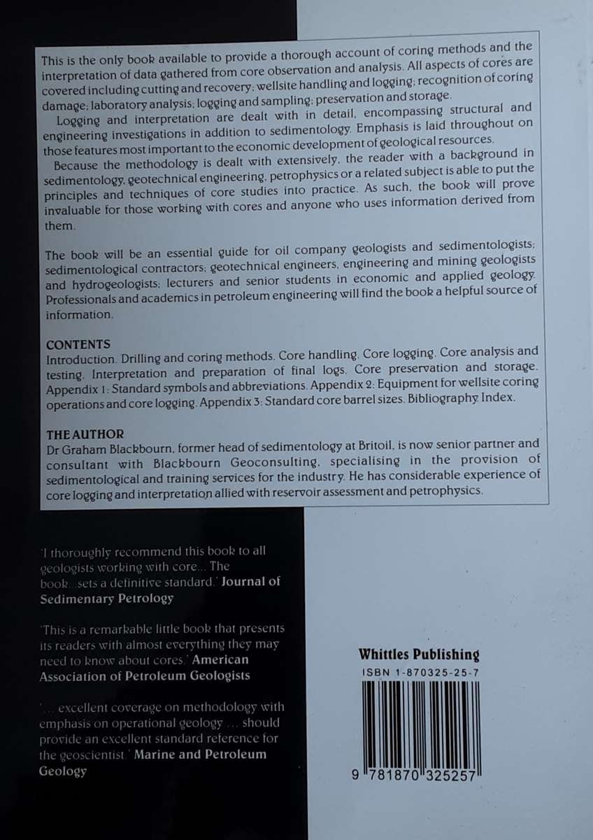 Cores and Core Logging for Geologists by Graham A Blackbourn