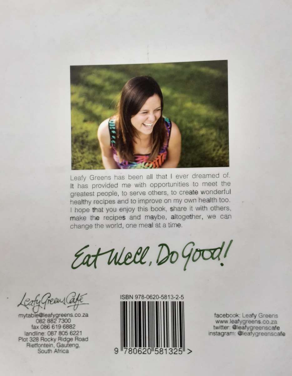 Leafy Green Cafe Recipes from Our Organic Garden by Antonia DeLuca **Signed Copy**