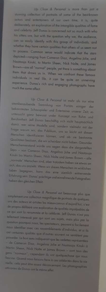 Up Close and Personal by Jeff Donas