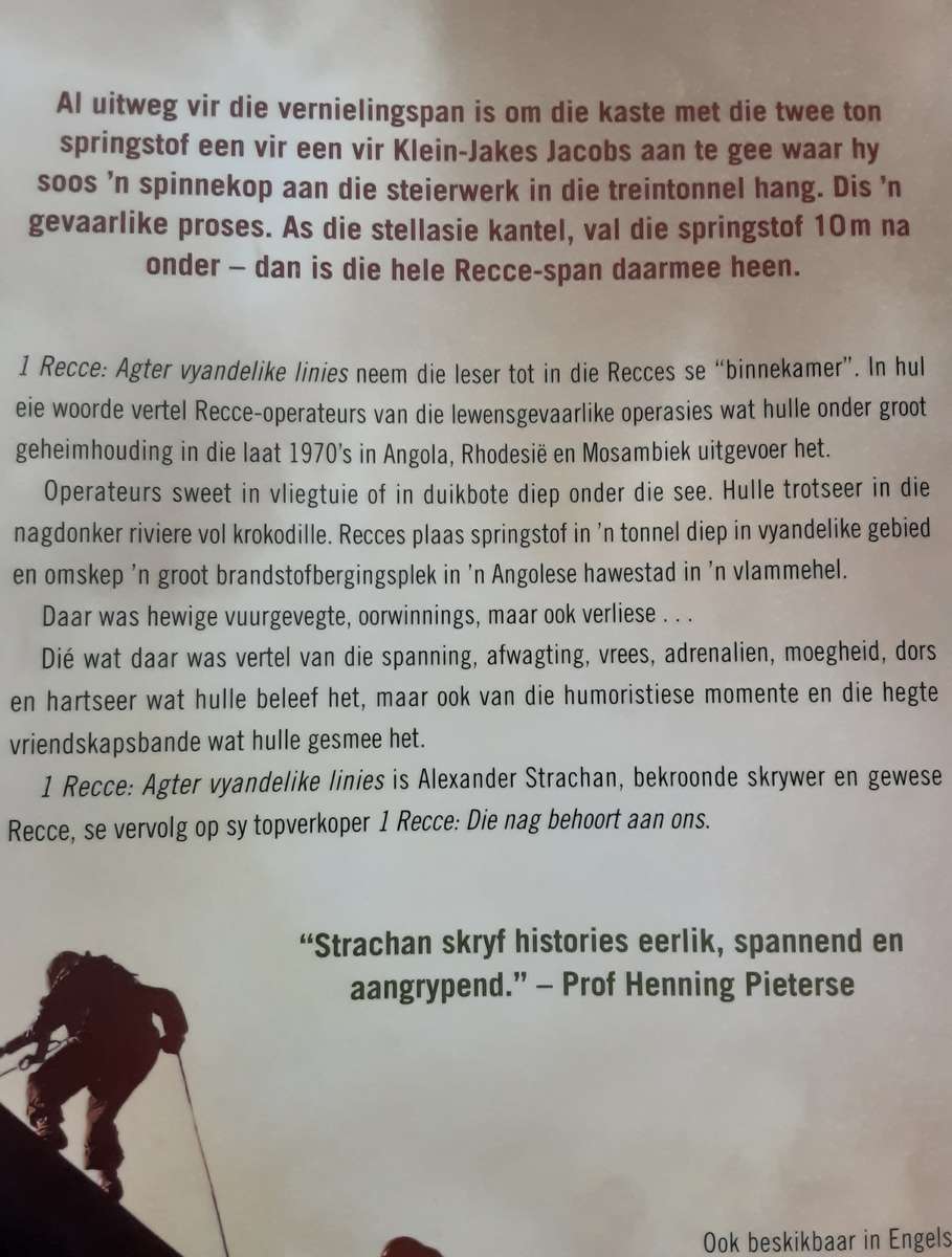 1 Recce Volume 2 Agter Vyandelike Linies by Alexander Strachan