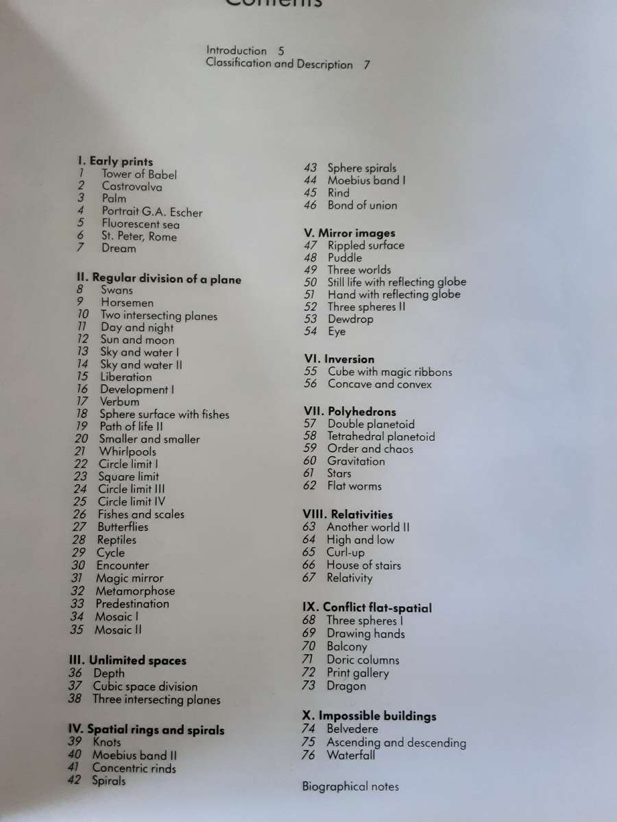 M C Escher The Graphic Work introduced and explained by the Artist