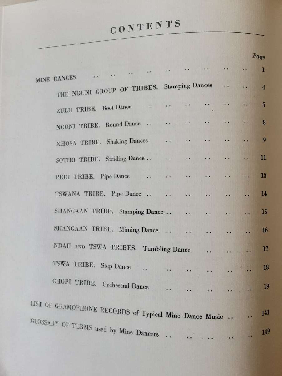 African Dances of the Witwatersrand Gold Mines by Hugh Tracey