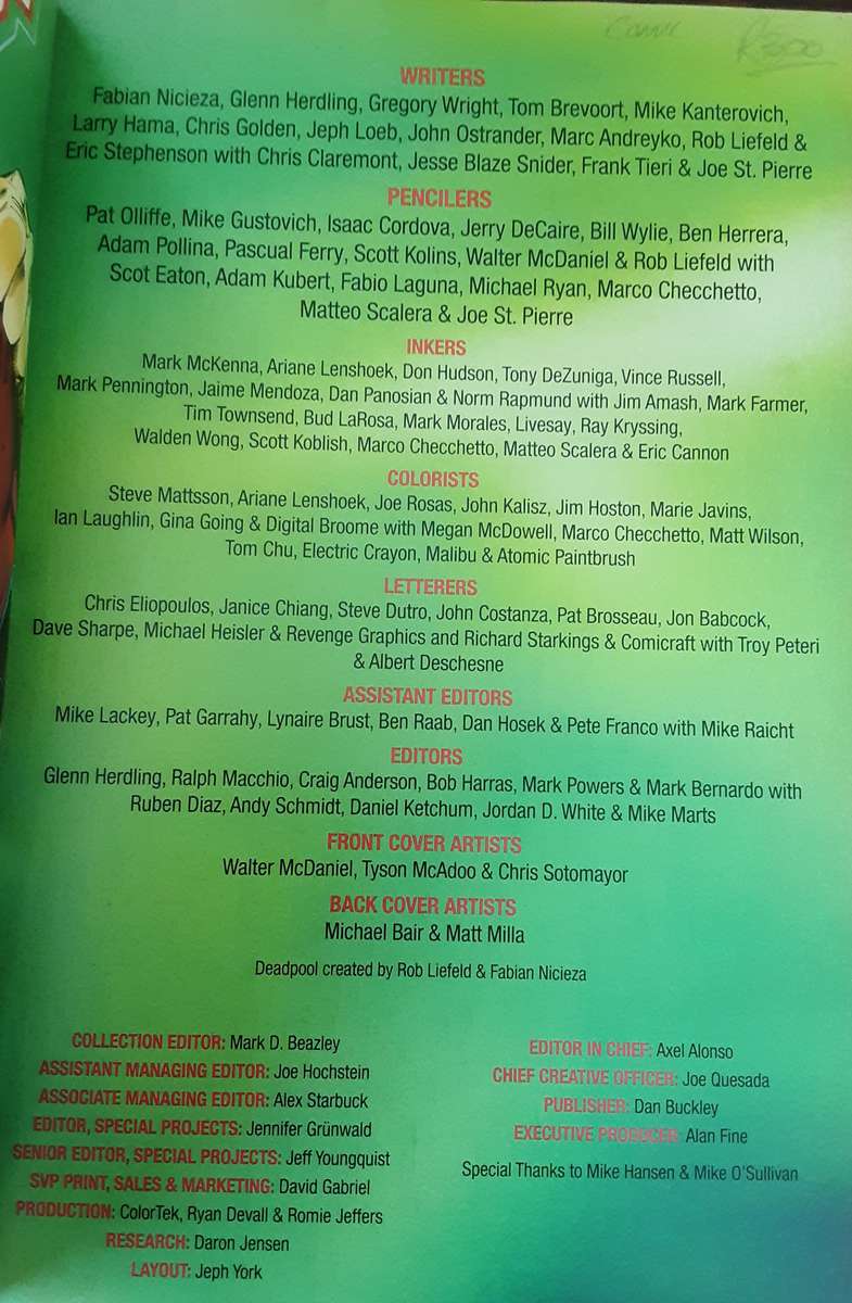 DeadPool Classic by Marvel 2015