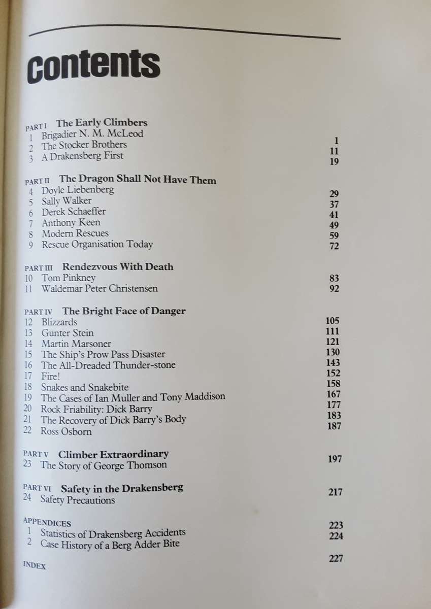 Dragons Wrath, Drakensbergs Climbs, Accidents & Rescues by R O Pearce & J Byrom