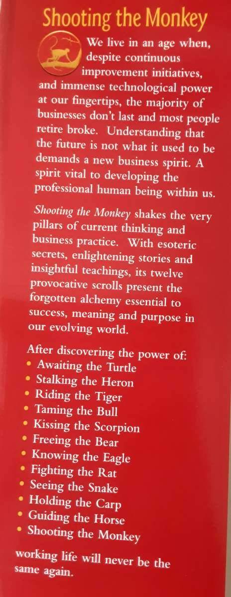 Shooting The Monkey Secrets of the New Business Spirit by Colin Turner ***Signed Copy**