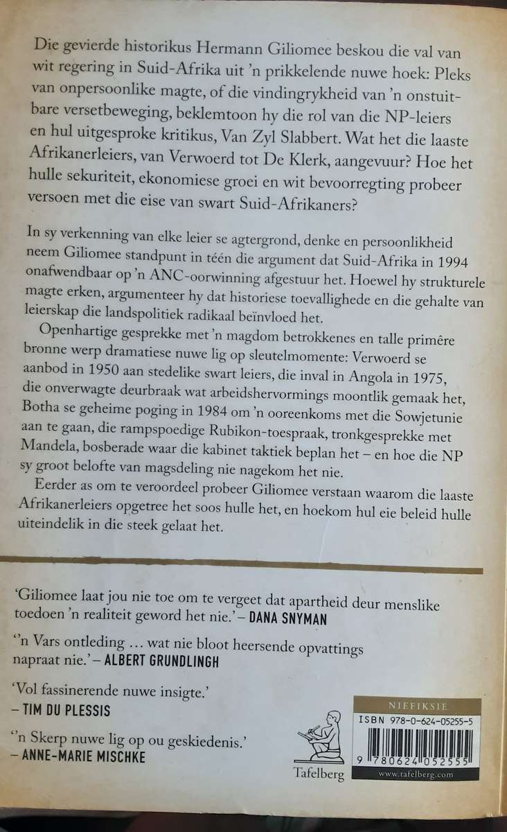 Die Laaste Afrikanerleiers by Hermann Giliomee