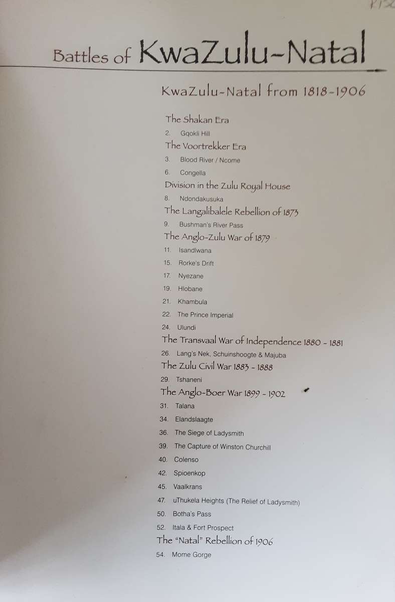 Battles of KwaZulu-Natal a pictorial souvenir of the Battles of KwaZulu-Natal 1818 1906