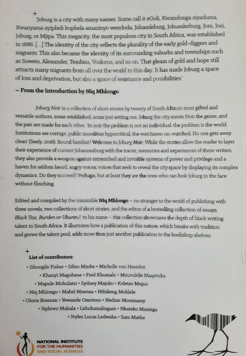 Joburg Noir edited by Niq Mhlongo