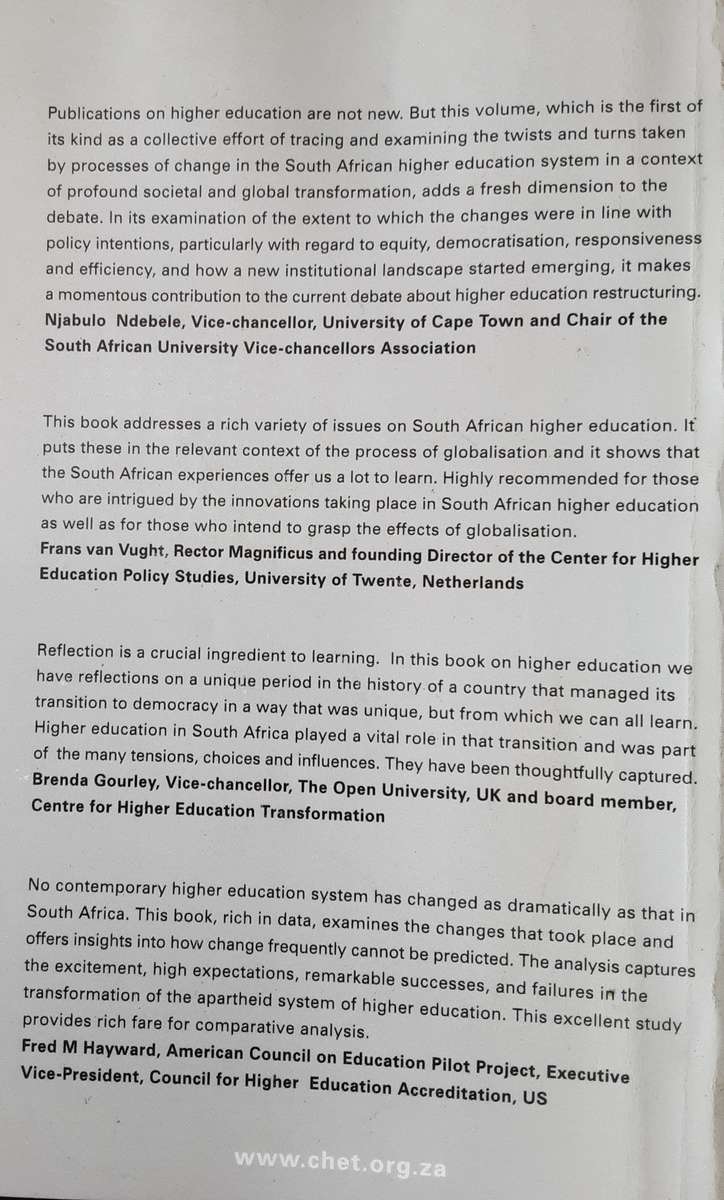 Transformation in Higher Education Global Pressure and Local Realities in South Africa  edited by Cl