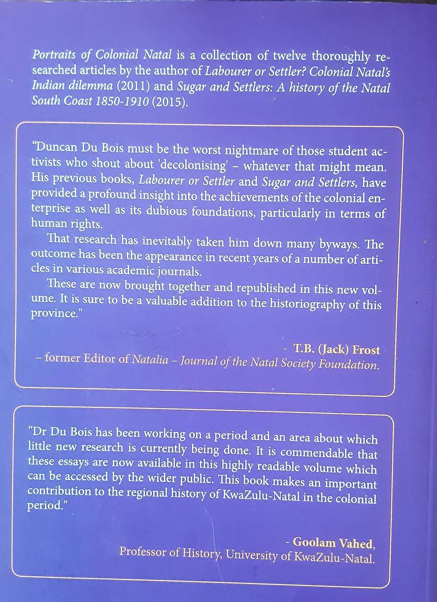 Portraits of Colonial Natal by Duncan Du Bois ***Signed Copy ***