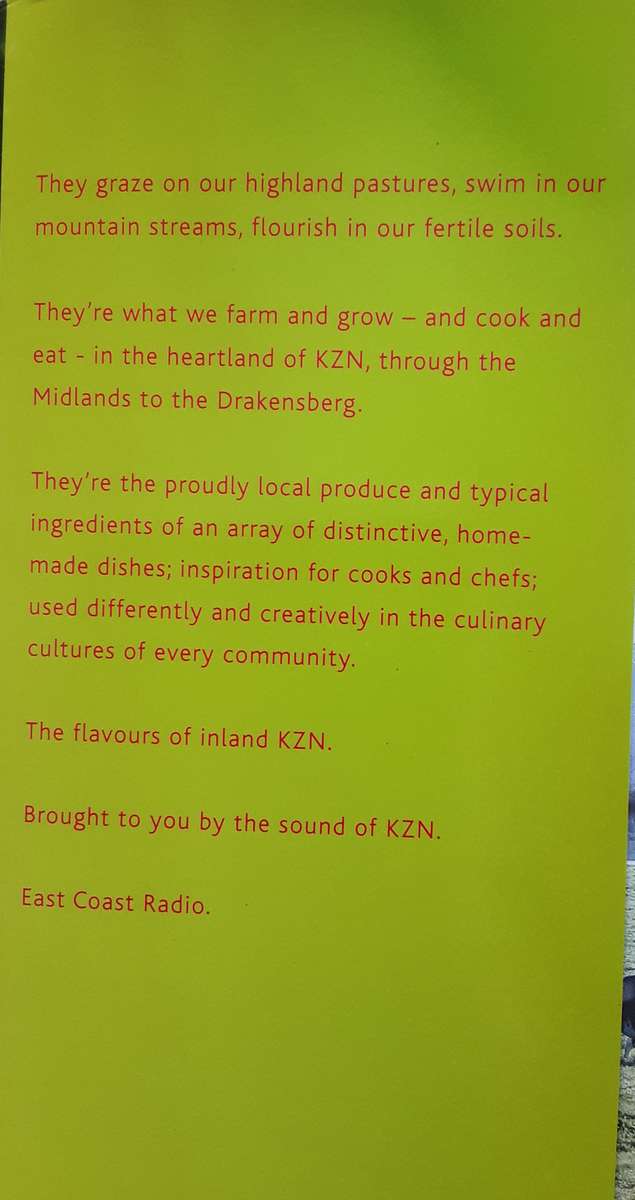 East Coast Tables Inland Edition The Midlands & the Berg by Erica Platter & Clinton Friedman